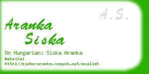 aranka siska business card